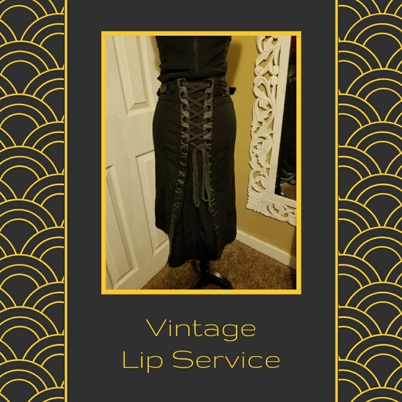 Lip Service Dresses & Skirts - 🚫SOLD🚫Vintage Goth Corset LS Secretary Skirt
